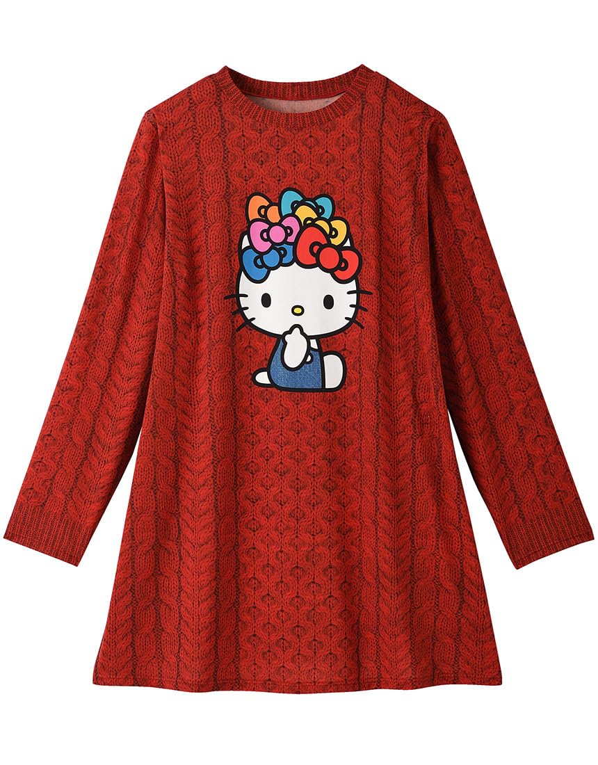 

Туника Calson Outer Top Kitty облегает фигуру EKN632 RE [Wacoal] [Hello Collaboration] Длина до бедер, Женский M-L