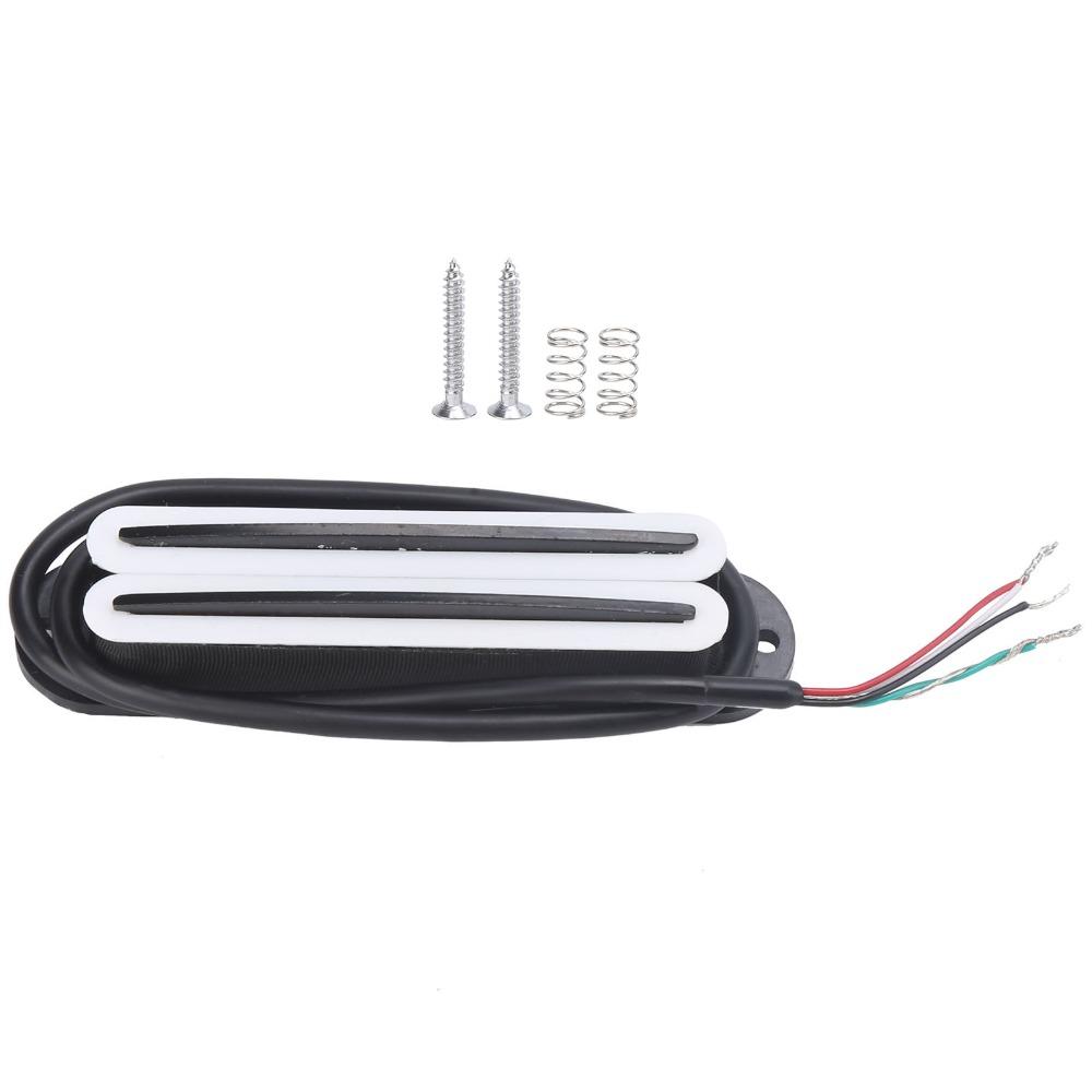 

2PCS White And Black Electric Guitar Pickup Metal + ABS Guitar Accessories Electric Guitar White Black Rail