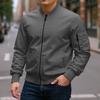 Men's Relaxed-Fit Casual Workwear Baseball Jacket Long-Sleeve Outerwear