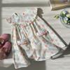 2024 Summer New Children's Clothes Colorful Polka Dot Girl Dress Korean Ruffle Doll Collar Children's Skirt Sweet