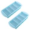 A84E-Silicone Freezer Tray& Lid-Freezer Food Molds Ice Cube Tray, 2Pcs Freezer Container For Freezing& Storing Soup