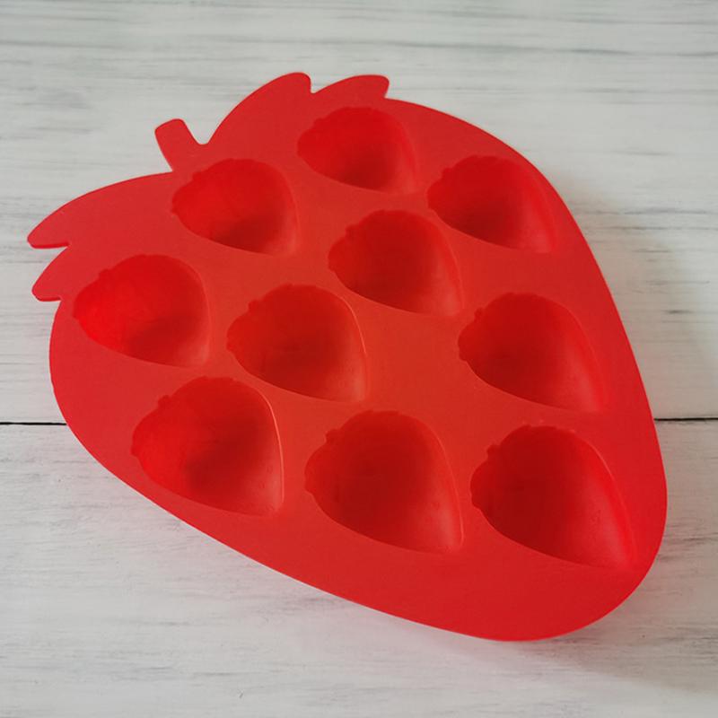 Strawberry Ice Cube Tray Strawberry Silicone Moulds For Chocolate Candy Cake Cupcake Soap Baking Jello Cookie Wax Crayon Melts