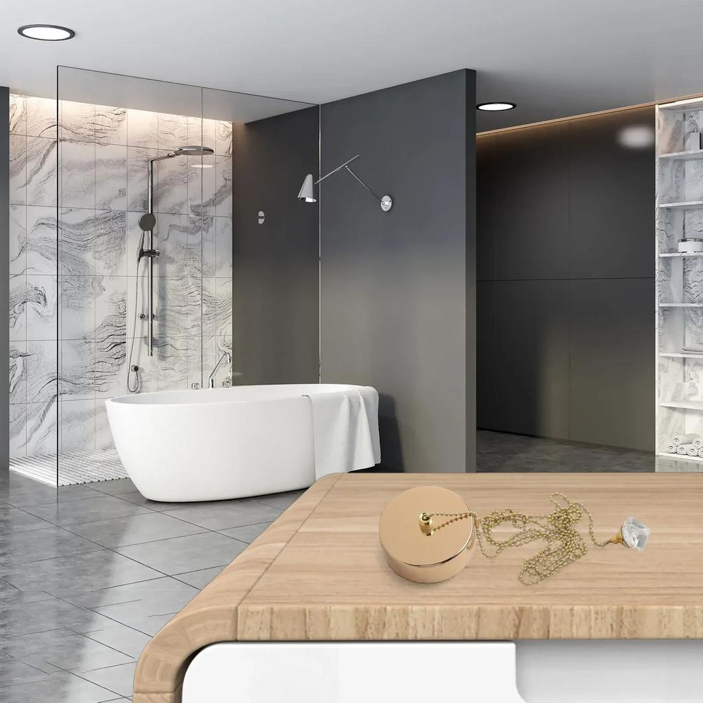 Ceiling Mounted Pull Cord Light Switch Kit With Antique Brass Finish Perfect For Enhancing Bathroom Lighting Experience