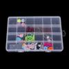 Grid Storage Box Jewellery Box Small Earring Organiser Transparent Plastic Screw Storage Box with Lid Medicine Box