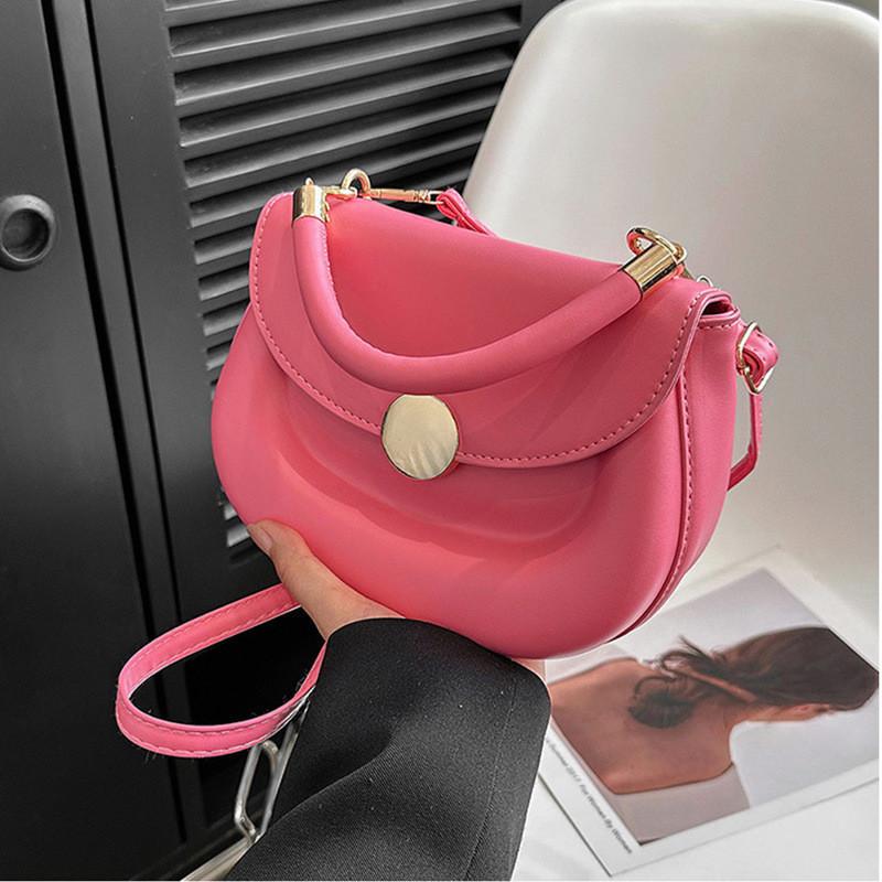 2023 New Candy-colored Pu Leather Crossbody Bag For Women
