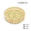 Handwoven Bamboo Dustpan Basket, Farmhouse Fruit Tray for Hotel Kitchen, Rustic Steamed Bun Holder Decor