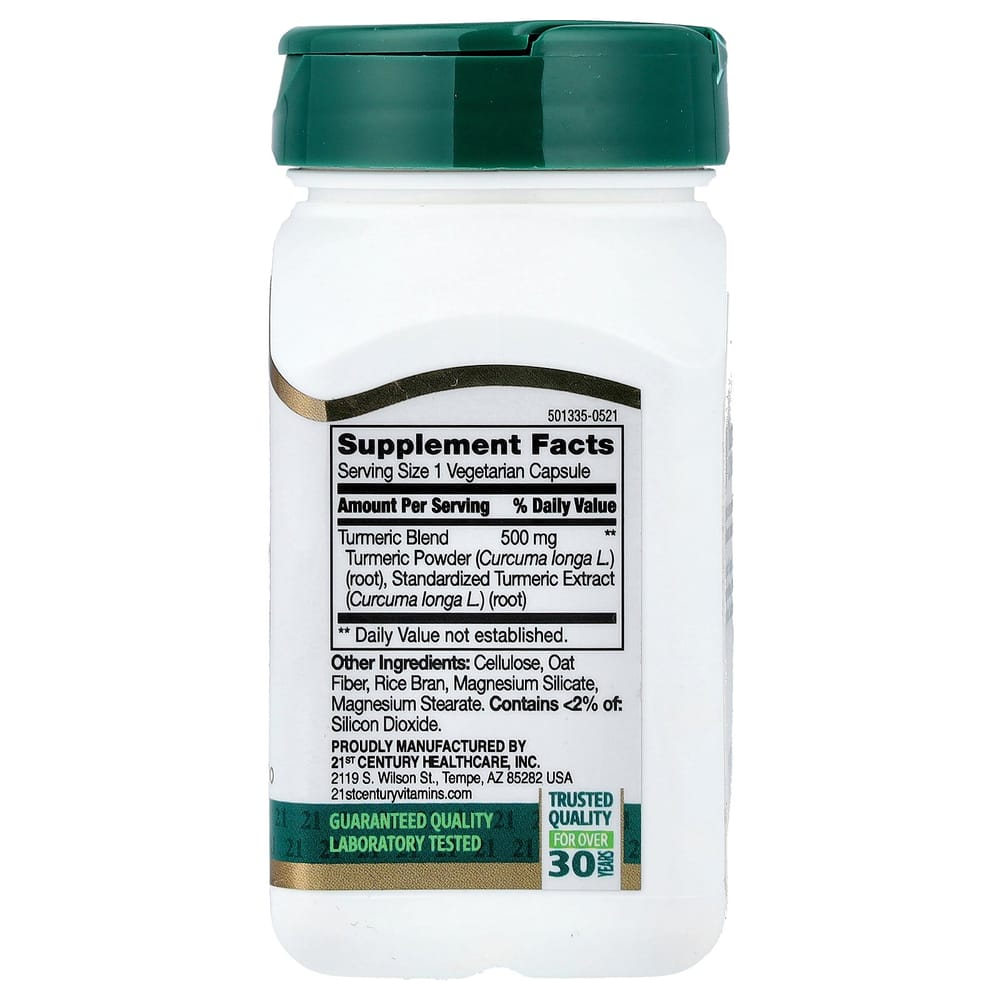 21st Century Sentry Turmeric Complex 500 mg, 60 Veggie Capsules