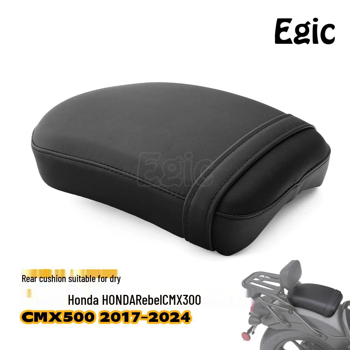 

Honda Rebel CMX300/500 Leather Rear Passenger Seat Cushion (2017-2024) - Black