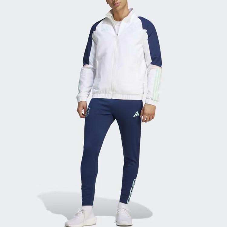 Adidas Ajax Amsterdam Tiro 23 Presentation Track Top Color Block Design Long Sleeve Retro Sports Jacket Men Jackets White HZ7767