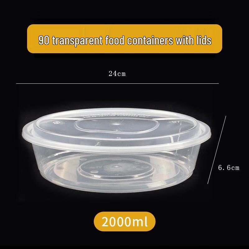 JINGRX Disposable Round Food Containers with Lids