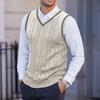 Men's  Leisure  Big Size  V-Neck  Thickened  Knitting  Vest  Sleeveless