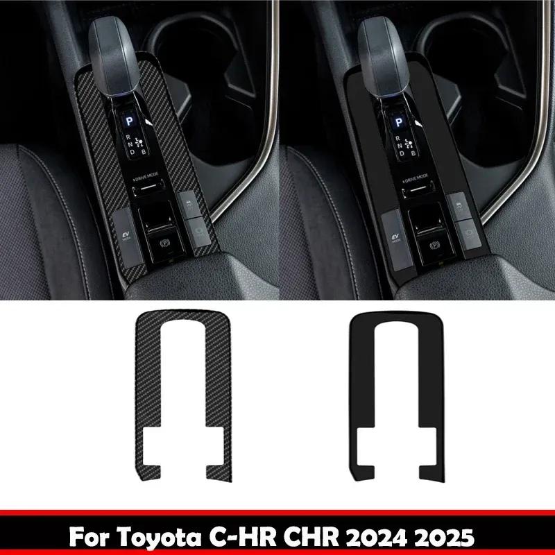 LHD For Toyota CHR C-HR 2024 2025 interior accessories ABS carbonfiber Central conlose Gear box Shift Panel cover stickers