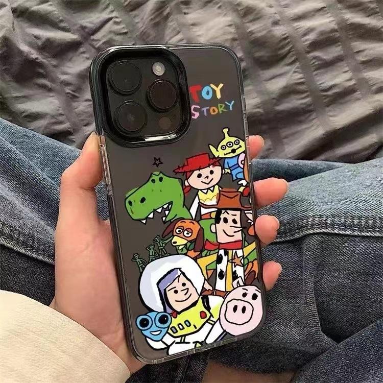 Japan and Korea Toy Story Applicable Apple 14 Pro Mobile Phone Case iPhone15 Soft 11 Pro Max Transparent X Cartoon