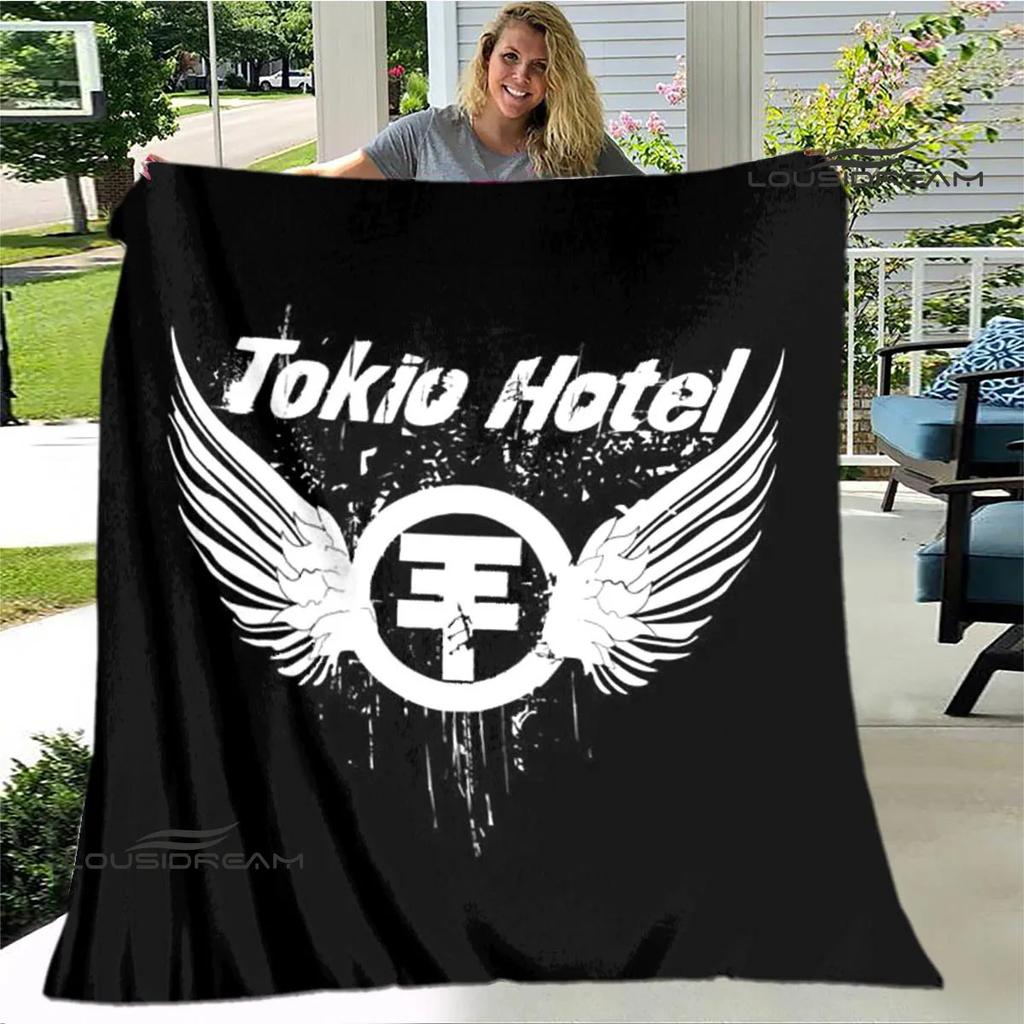 Dětská přikrývka s potiskem kapely Tokio Hotel Dětská Hřejivá přikrývka Flanel Měkká útulná deka Rozkládací pohovka Deka Cestovní deka Dárek k narozeninám