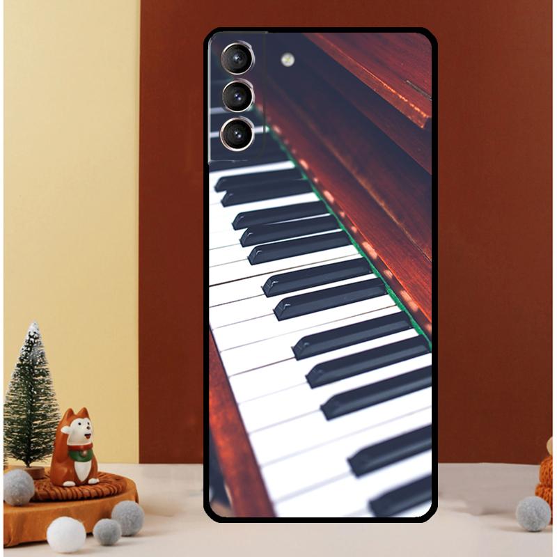 Piano Keys Musical Case For Samsung Galaxy S24 S26 Ultra S22 S23 S25 Ultra S20 S21 Plus S10 S25 FE Cover Funda