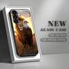 Lion Eagle Pattern Tempered Glass Phone Case Suitable for Samsung Galaxy S26 S25 S24 S22 S21 S20 FE/Ultra/Plus Scratch Resistant