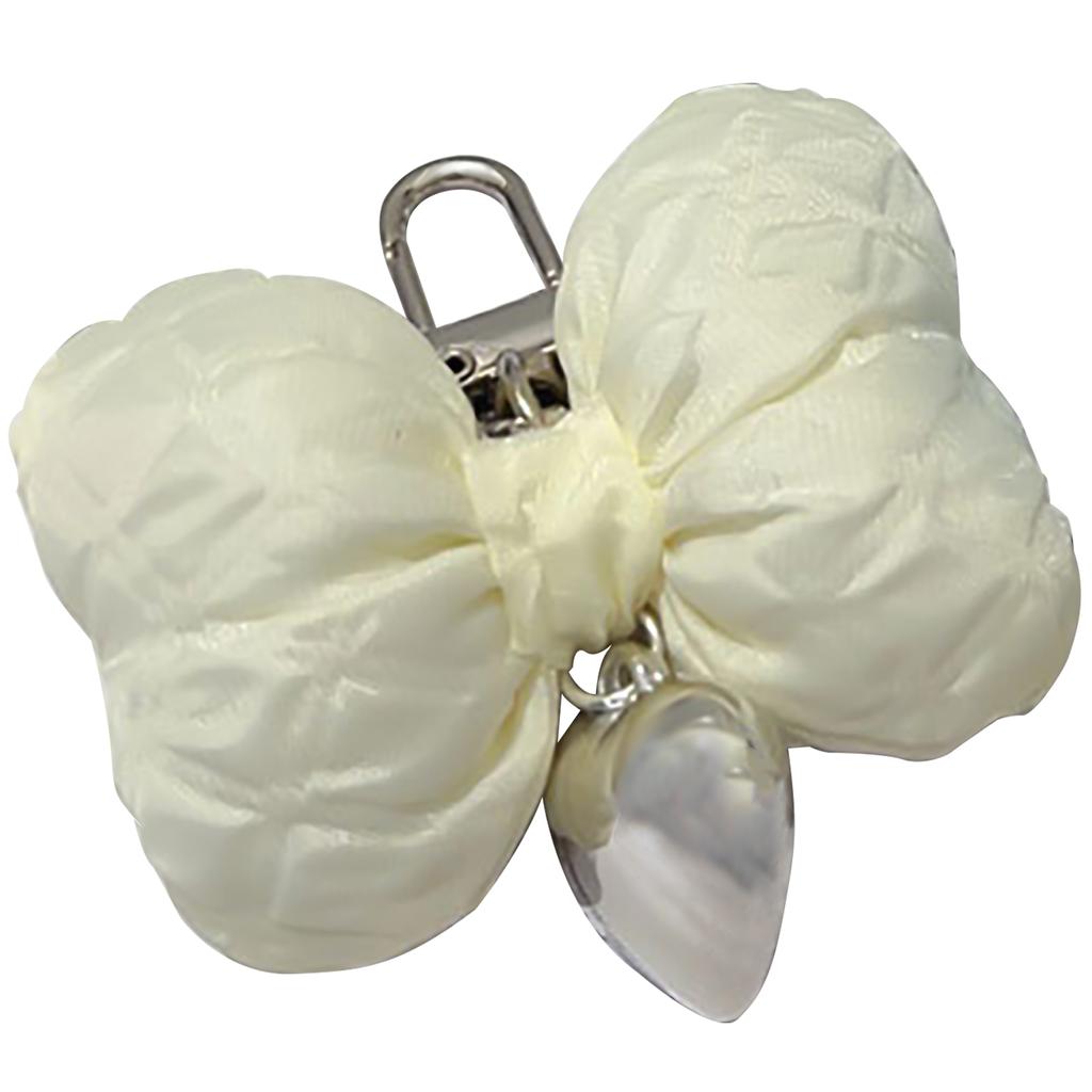 Fashionable Bowknot Keychain Heart Pendant Keychain Keyring Handbag Charm Phone Chain Accessory for Women and Girls
