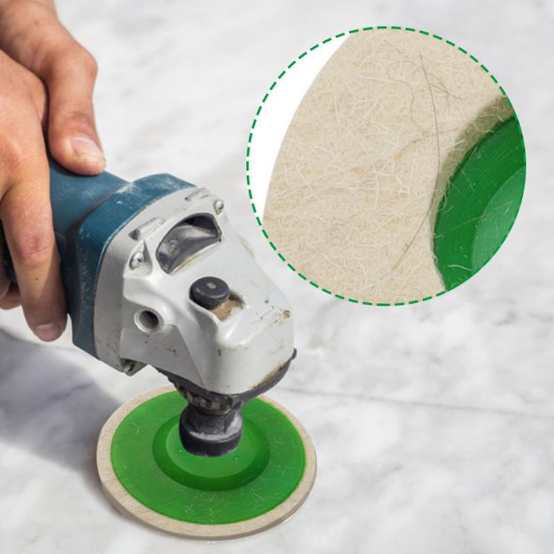 Angle Grinder Wool Polishing Wheel 4 Inch Round Wool Polishing Disc 10pcs Efficient Angle Grinder Wool Polishing Disc For Boats