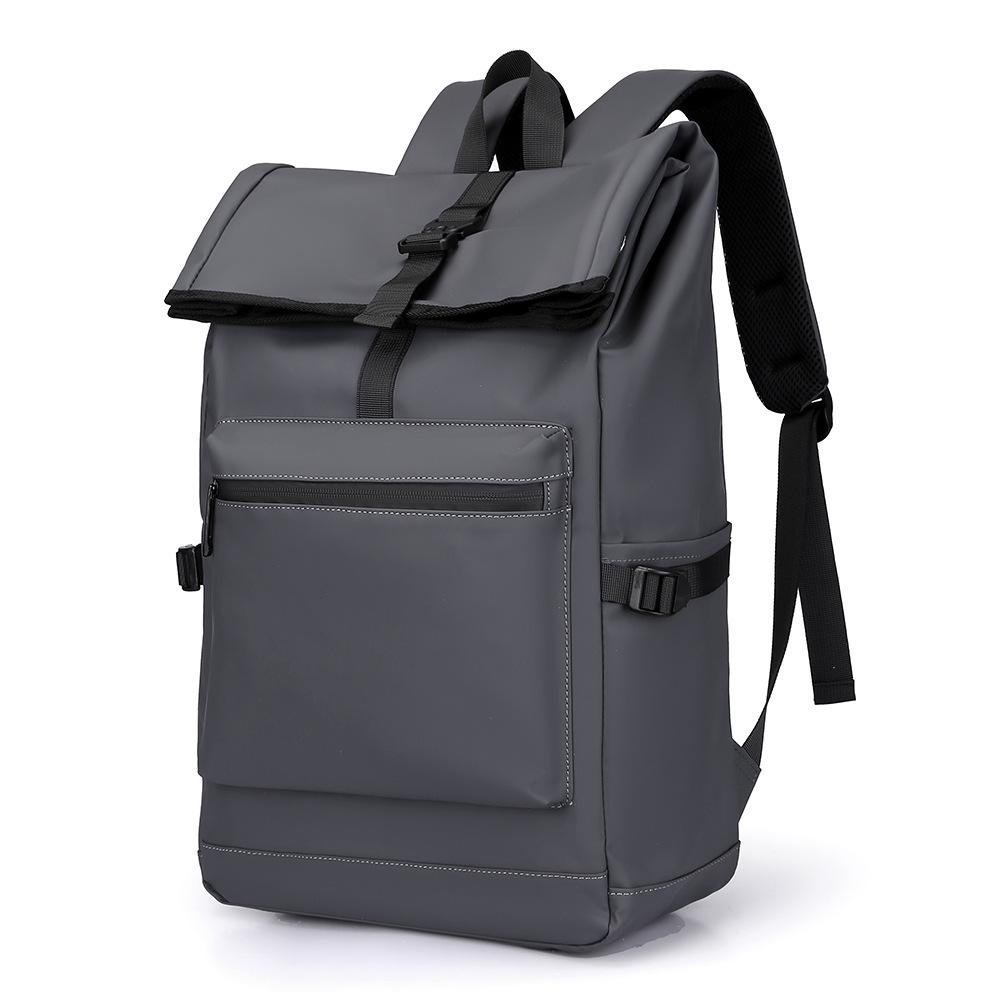 Schoolbag New Men's Backpack, Business Laptop Bag, Simple Casual Style, Student Backpack, Water-repellent Travel Backpack, Printed Lettering