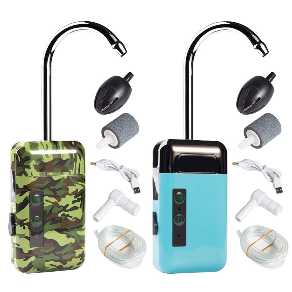 Oxygenation Air Pump Portable Fishing Oxygen Water Pump Intelligent Sensor Energy Saving LED Light for Outdoor Accessories