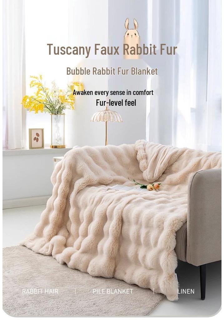 Light Luxury Sofa & Nap Blanket - High-Grade Shawl Throw for Office, Air Conditioning, or Casual Use