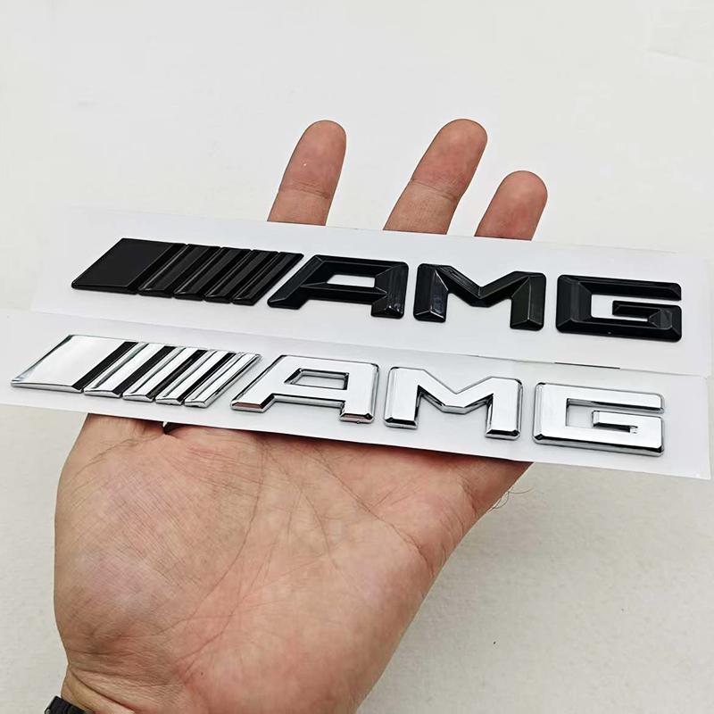 3D ABS Car Letters Logo AMG Badge Rear Trunk Emblem Sticker Mercedes Benz AMG A B C E G W211 W203 W204 W210 W124 Accessories