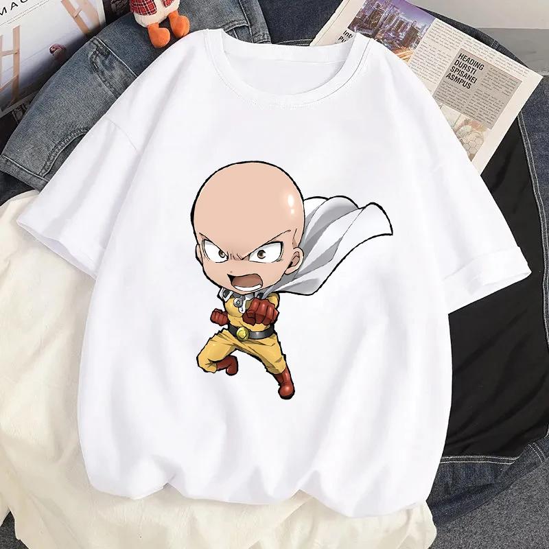 Anime One Punch Man Hrdina Saitama Oppai Potištěné Tričko Léto Dámské Ležérní Krátký Rukáv Streetwear Trička Harajuku Trička Topy