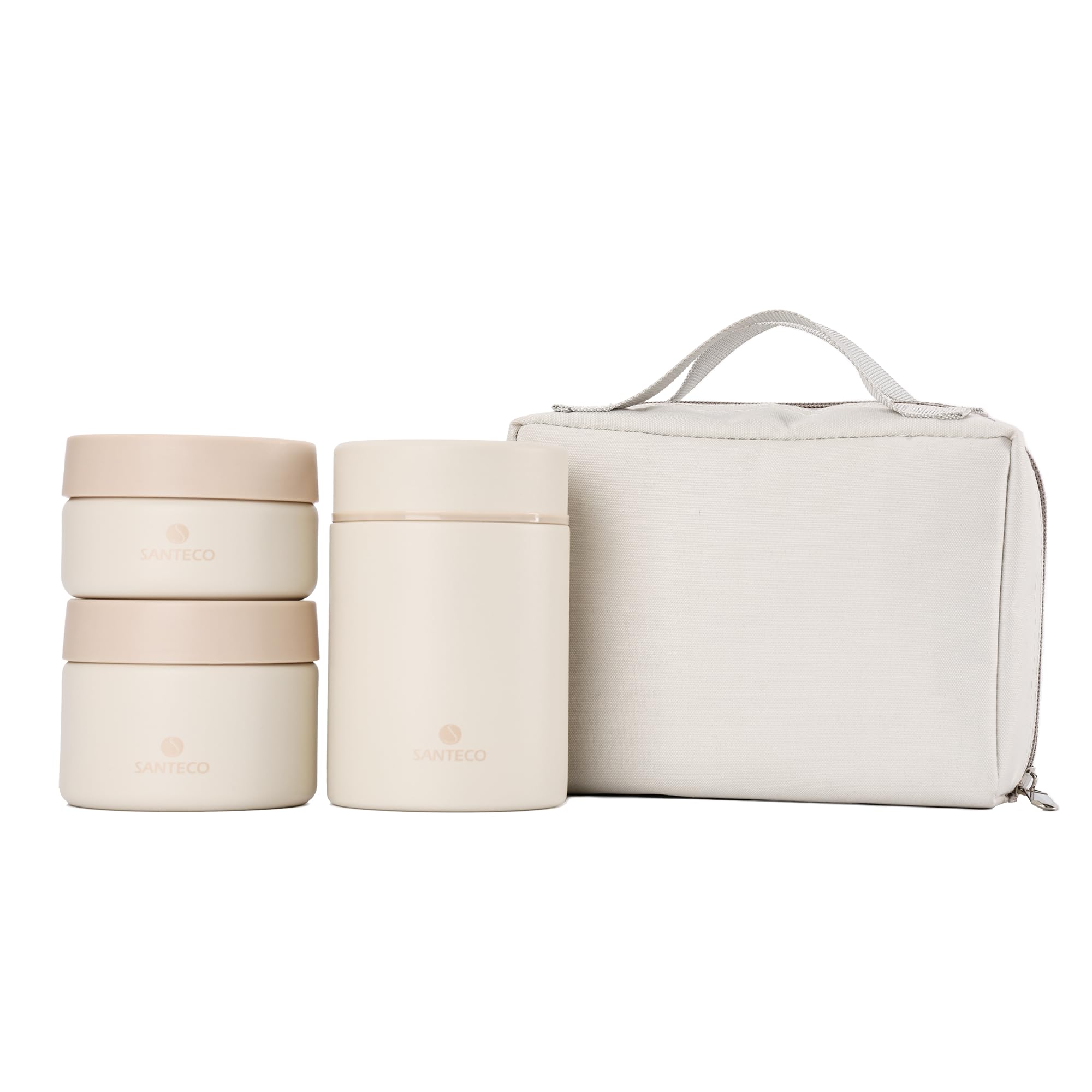 SANTECO Vacuum Insulated Soup Lunch Set 1050ml with Lunch Jar Insulated Bento Box Spoon and Dedicated Bag Stylish Unisex Perfect for Picnics a 5770₽