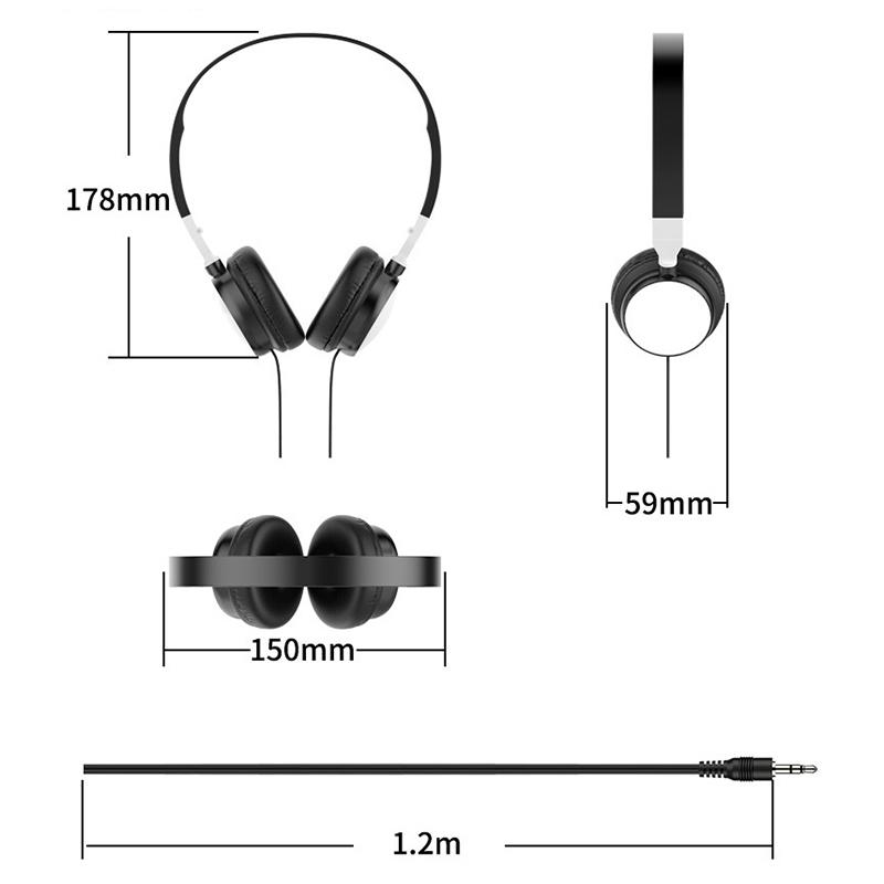 Subwoofer Kabelgebundenes Gaming-Headset Hifi-Klangqualität Faltbar Tragbar 3,5-mm-Stecker Kopfhörer für PC-Spielekonsole Alle Smartphones