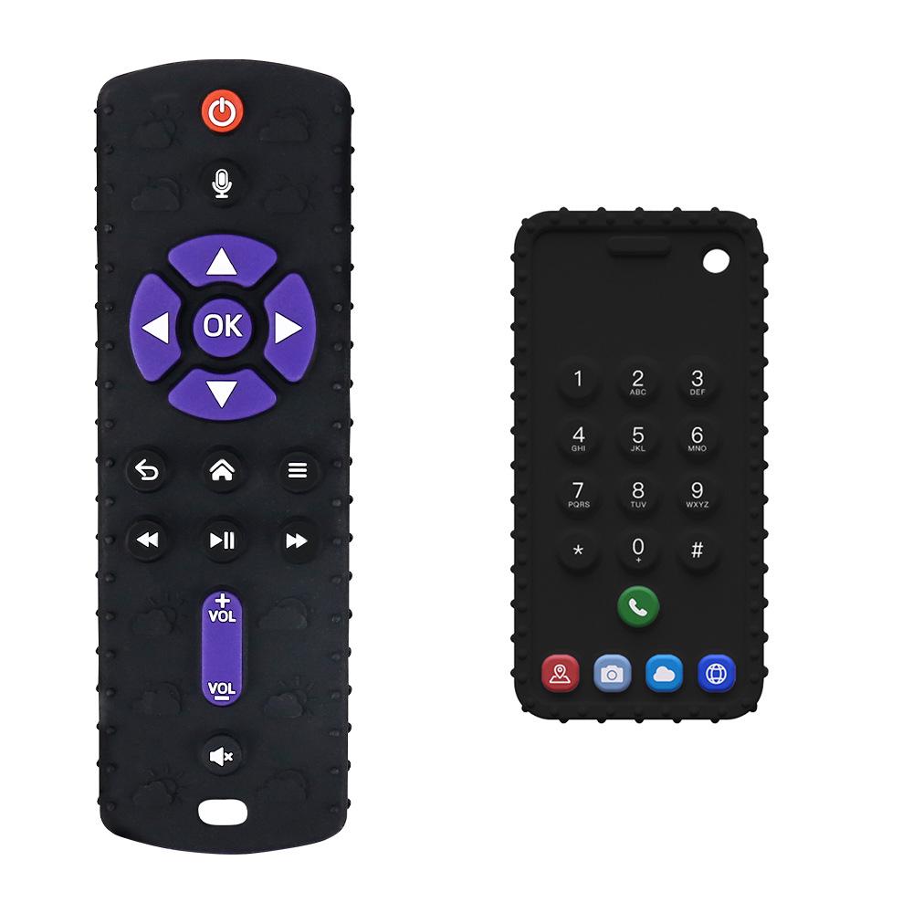 Silicone Teether Remote Control Toy for Babies 6+ Months