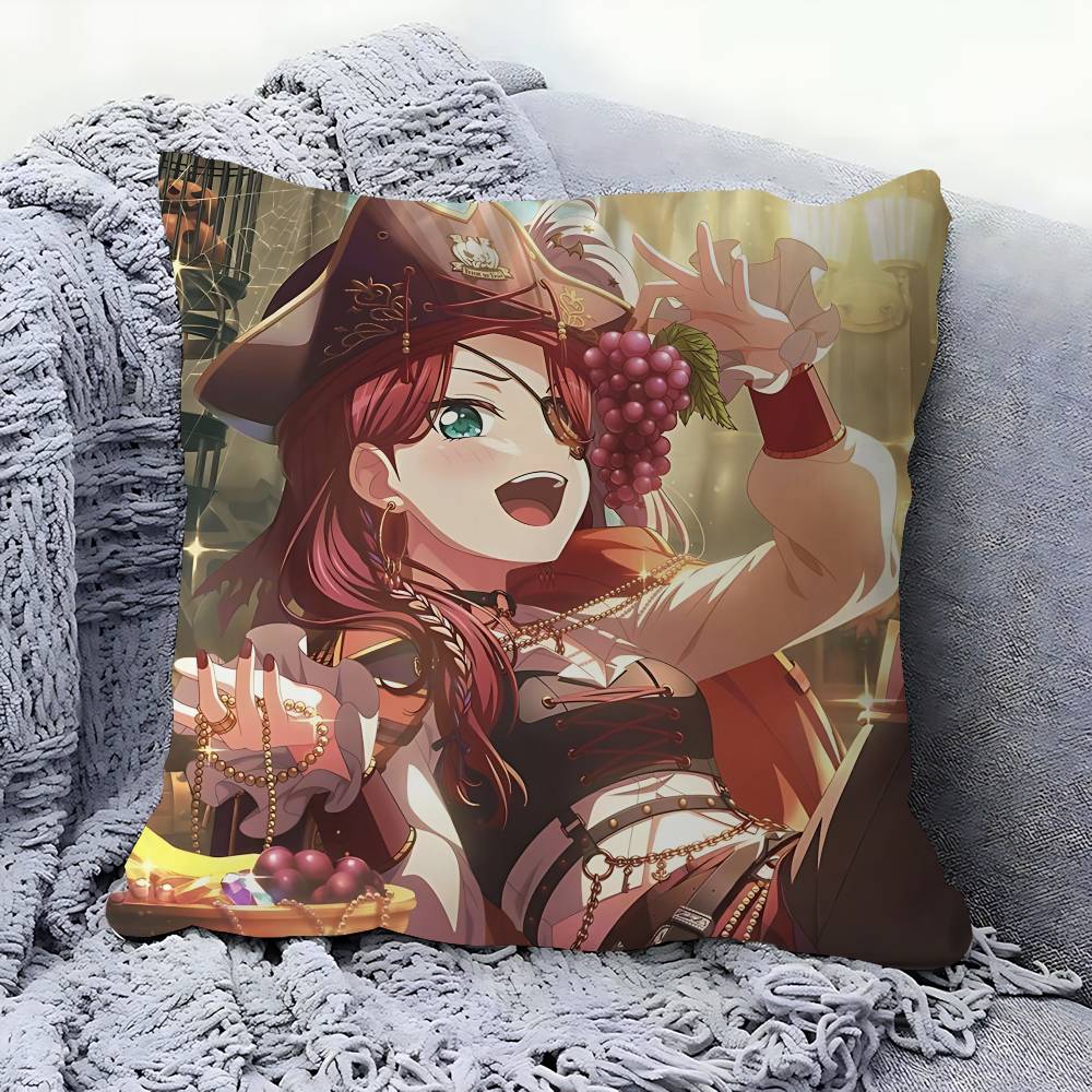 Anime T-Tomoe Udagawa Pillow Cover For Bedroom Room And Living Room Sofa Decorative Cushion Cover