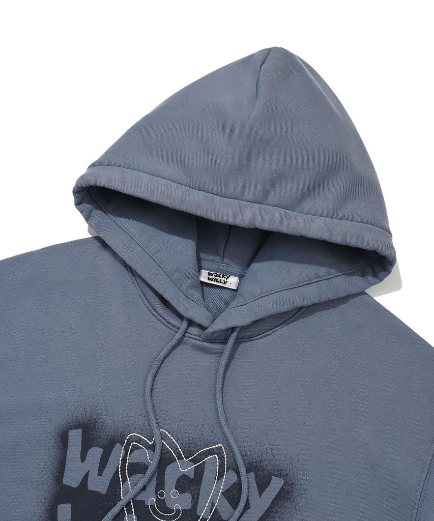 Kiki Pigment Graphic Hoodie Sweat Blue