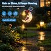 Solar LED Santa Moon Garden, Stake Light Waterproof Outdoor, Christmas Yard Porch Pathway Decoration, Lamp Holiday Gift Ornament