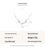 S925 Sterling Silver Reindeer Antler Pendant Necklace - Minimalist Christmas Jewelry for Women
