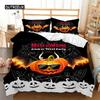 Halloweenský povlak na přikrývku Queen Kreslená dýně Obal na přikrývku Mikrovlákno Hororové téma Gotická strašidelná ložní souprava Pro chlapce Teenagery
