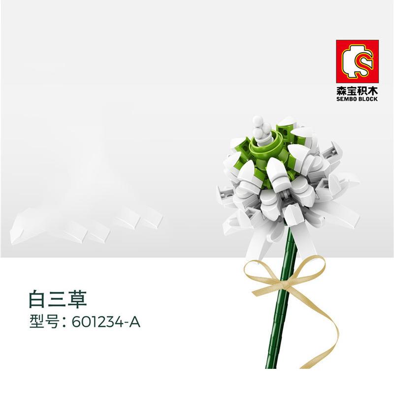 Sembo Blocks MOC Beautiful Flower Bouquet Roses Tulips Model Building Bricks Kids Present Valentine's Day Birthday Girls Gift