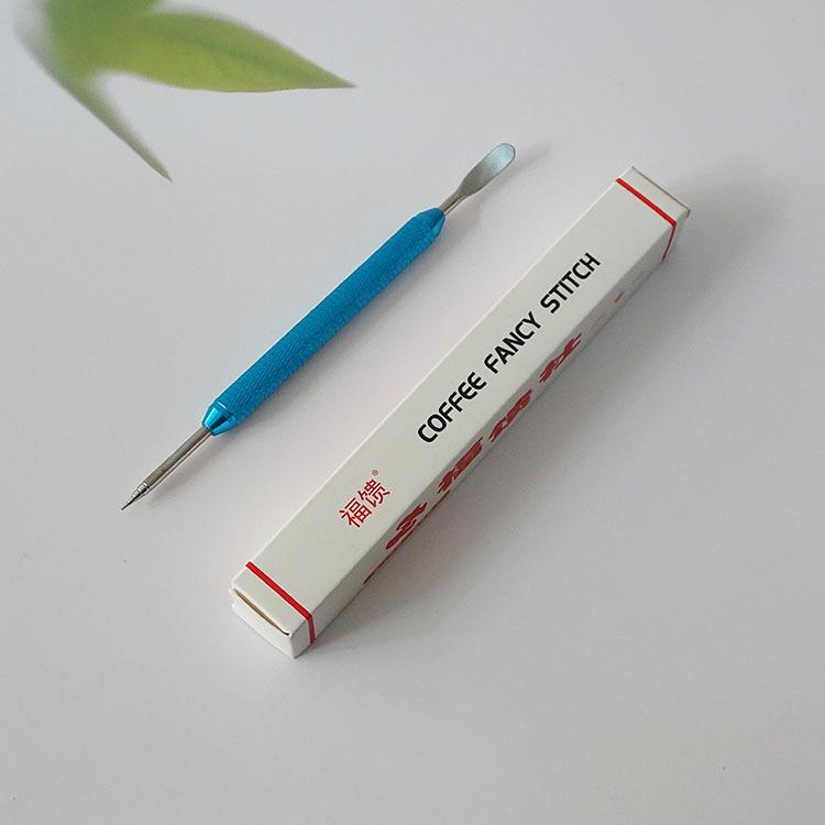 Stainless Steel Latte Art Carving Needle with Ebony Handle