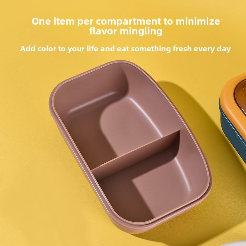 Rectangular Lunchbox with Fork and Spoon Compartments