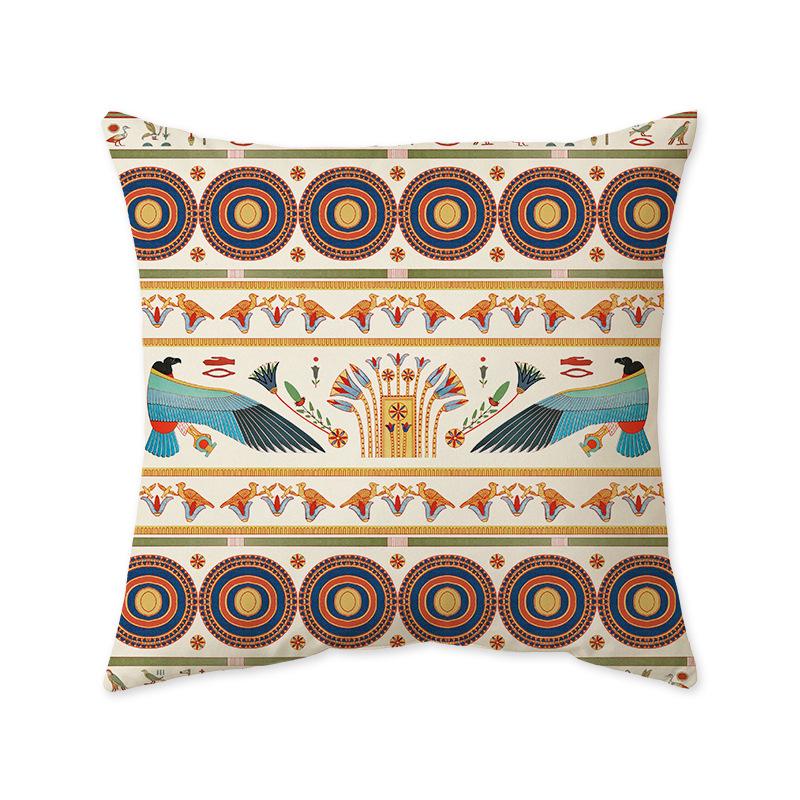 Nordic Geometric Ultra-Soft Cushion Cover, Retro Indian Light Luxury Sofa & Bedroom Lumbar Pillow