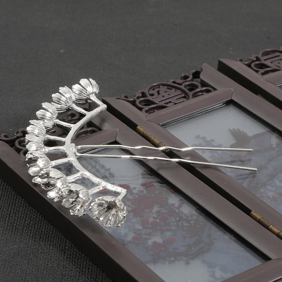 

1 шт. в китайском стиле Лотос, заколка для волос, аксессуары из сплава для изготовления ювелирных изделий, DIY, очаровательное украшение 92*90mm серебряный