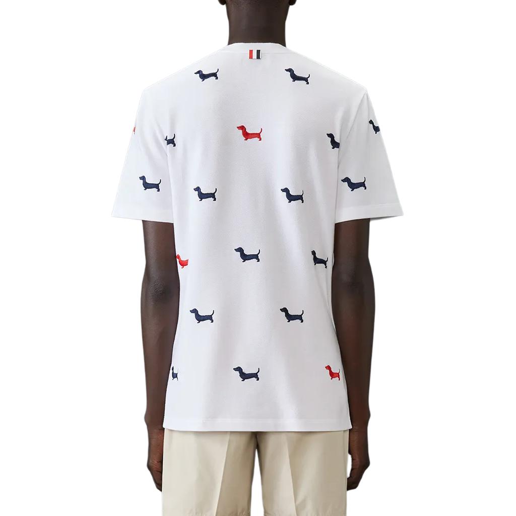 THOM BROWNE Dog Embroidered Crewneck T Shirt MJS284E00050100