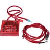 Auto Alternator Voltage Regulator, 12V Digital Stabilizer Kit with 3 Ground Cables Universal Regulator for Car Truck Electrical System (Red