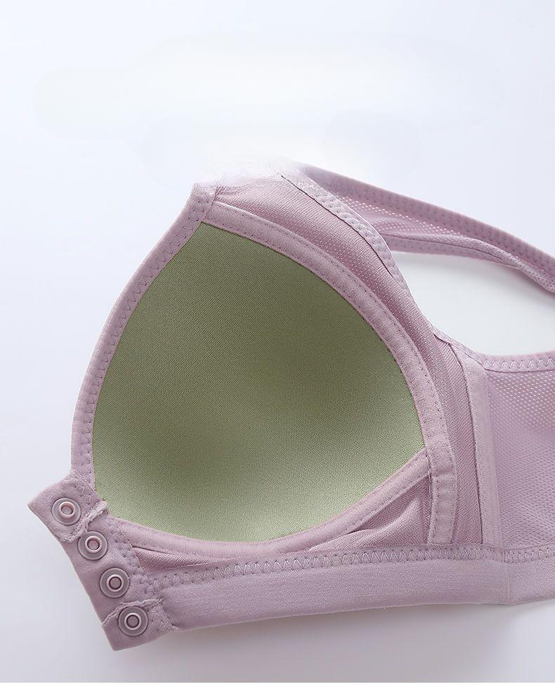 Front Button Breastfeeding Underwear Gathering Breathable and Comfortable Collar Free Bra