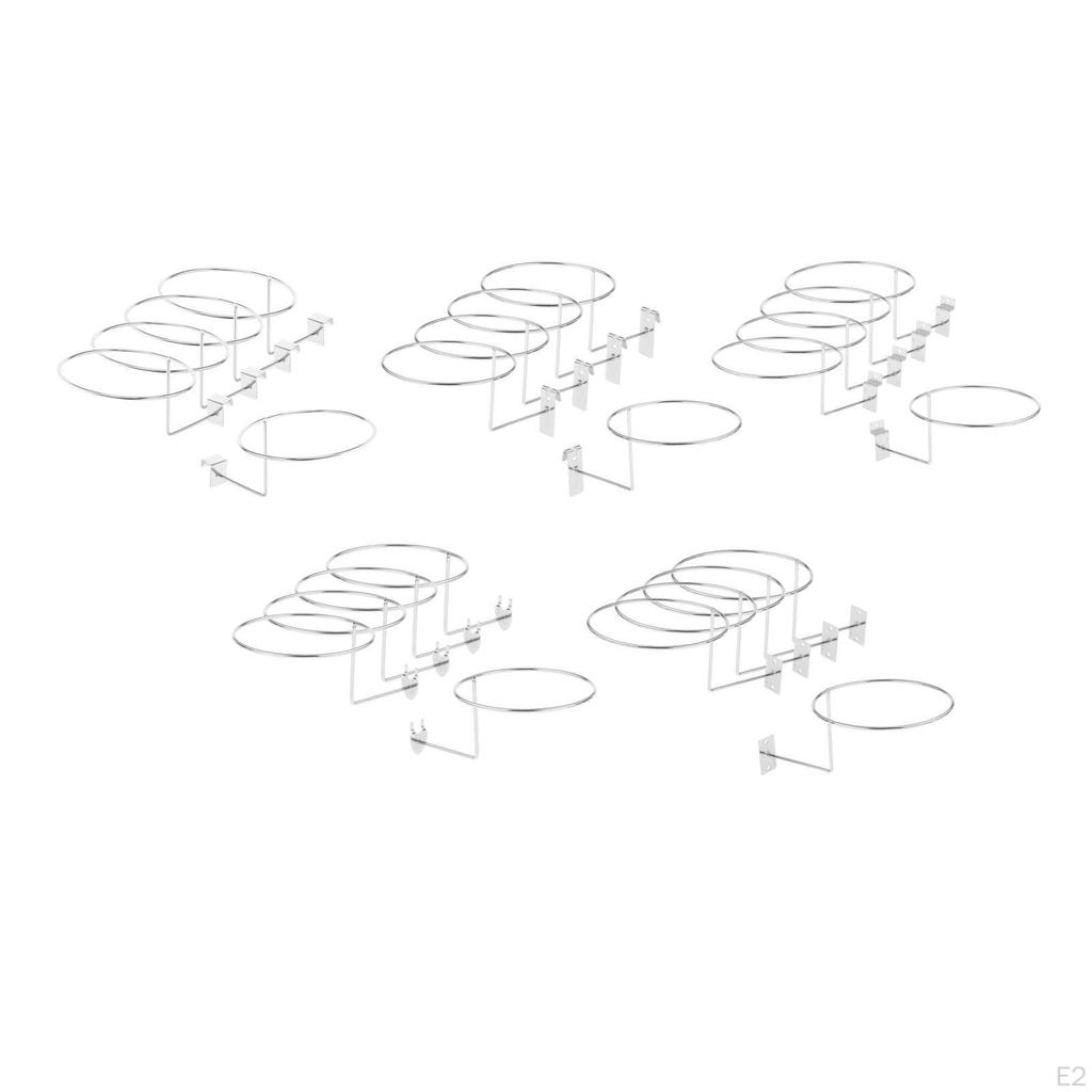 5er-Pack Wandmontierte Motorradzubehör, Helmhalter Metallständer Regale, Multifunktionale Anzeige