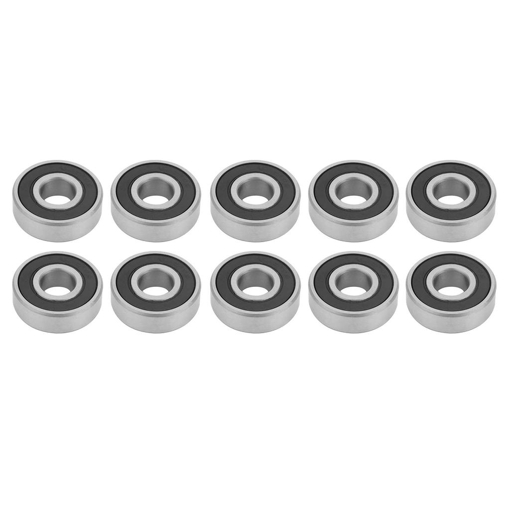 10Pcs 6201‑RS Bearing Steel Deep Groove Ball Bearing 12mm