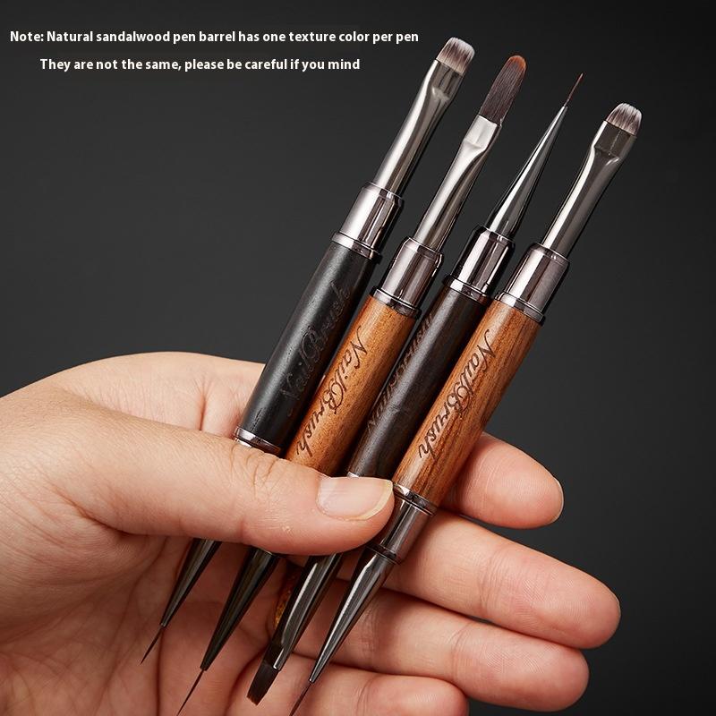 Sandalwood Line Nail Art Pen Double Headed Brush Nail Construction Pen High Quality Paintings Pen Nail Tools