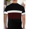 Fashionable Men's Summer Spliced Printed Pattern Breathable Round Neck T-shirt Shorts Set Outdoor Casual Two-piece Set