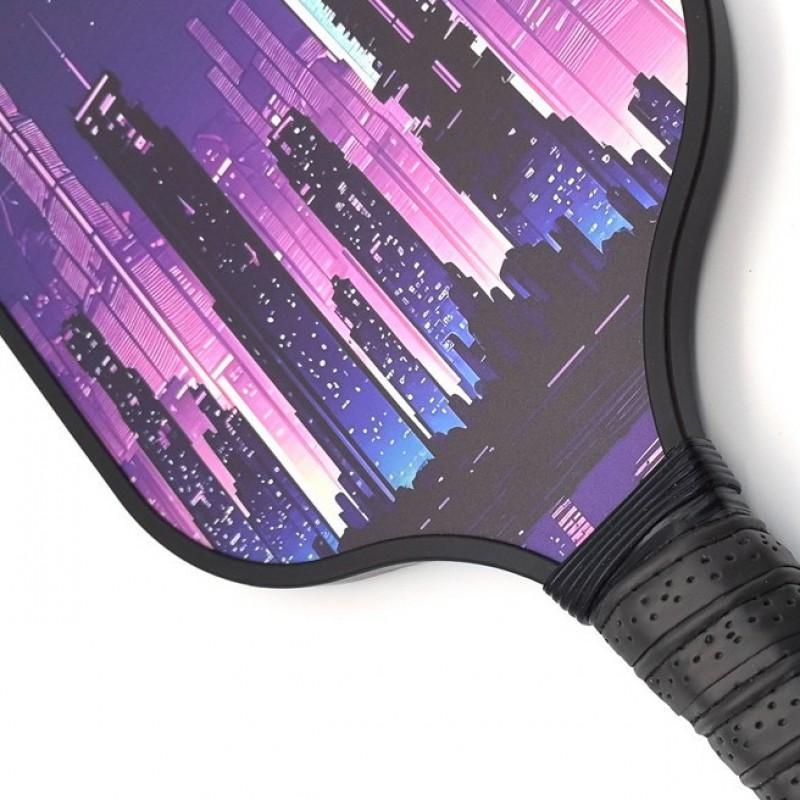 Pickleball Paddle Fiberglass Training Racket Lightweight Durable Outdoor Sports Toy