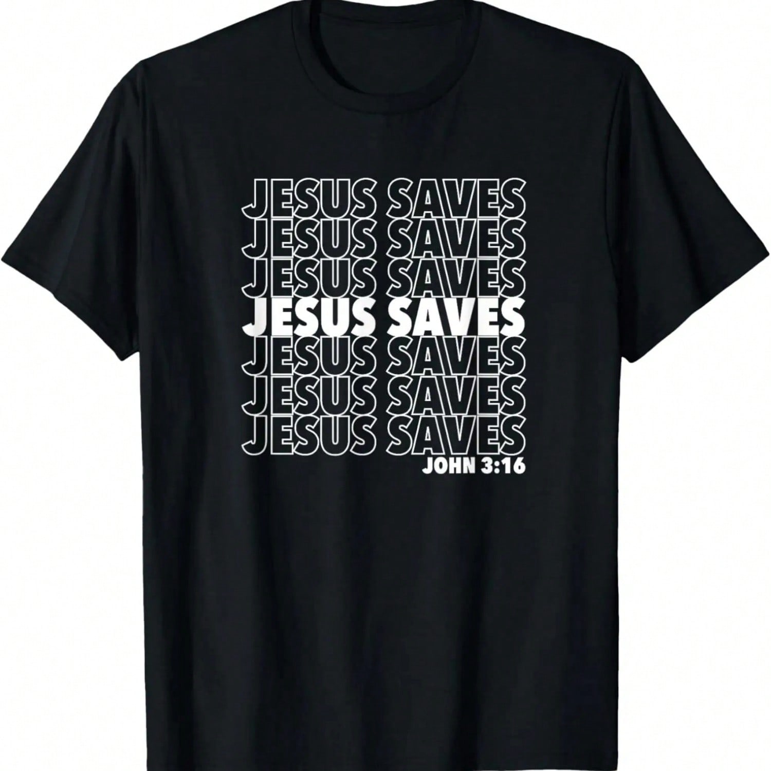 Jesus Saves John 3 16 Design T-Shirt S разноцветный