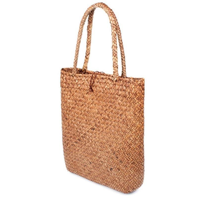 Women Fashion Designer Lace Handbags Tote Bags Handbag Wicker Rattan Bag Shoulder Bag Shopping Straw Bag